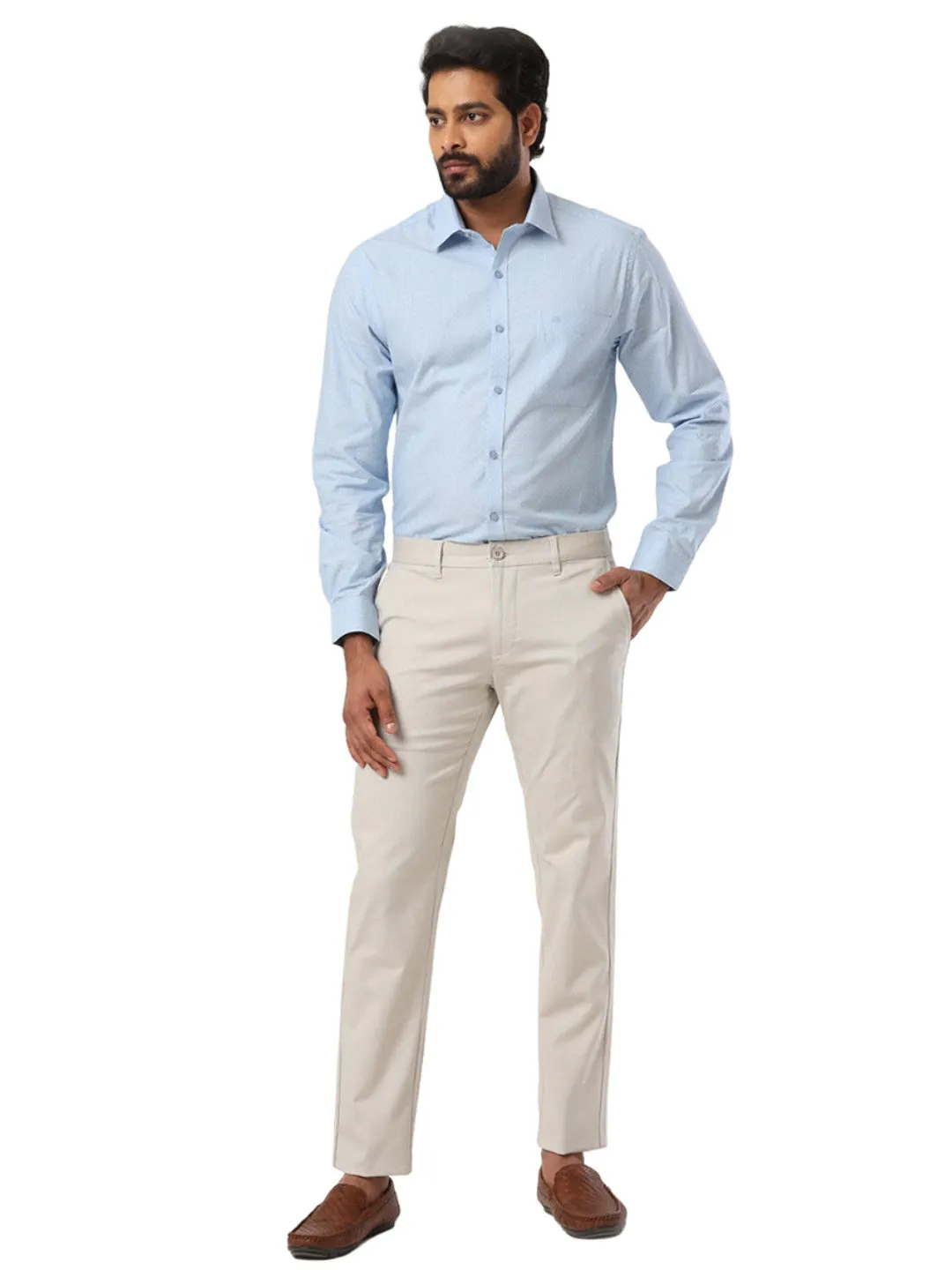 Orlando - Pastel Blue Casual Shirts for Men | Ariser