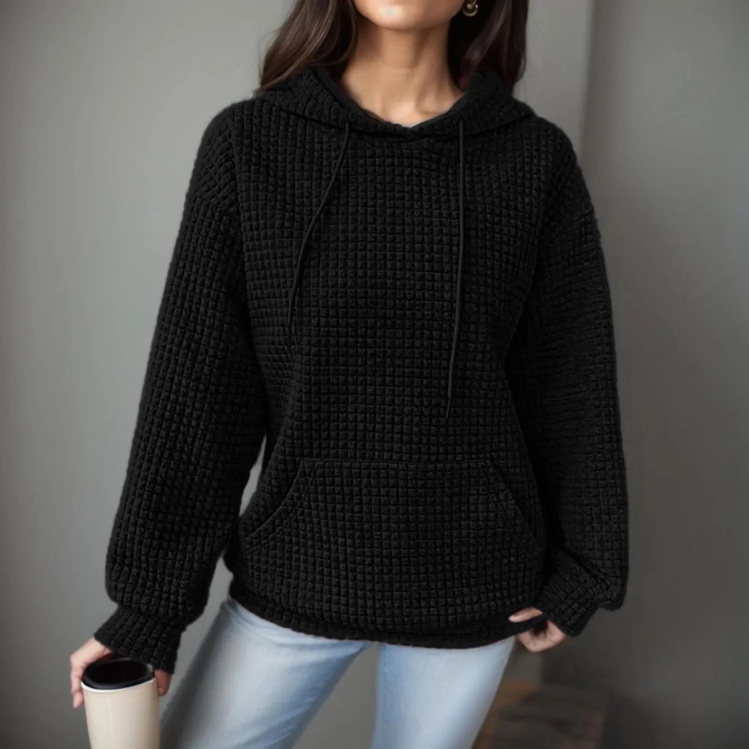 Oversized Hoodie for Women Womens Hoodie with Loose Pullover Long Sleeve Spliced with String Pockets