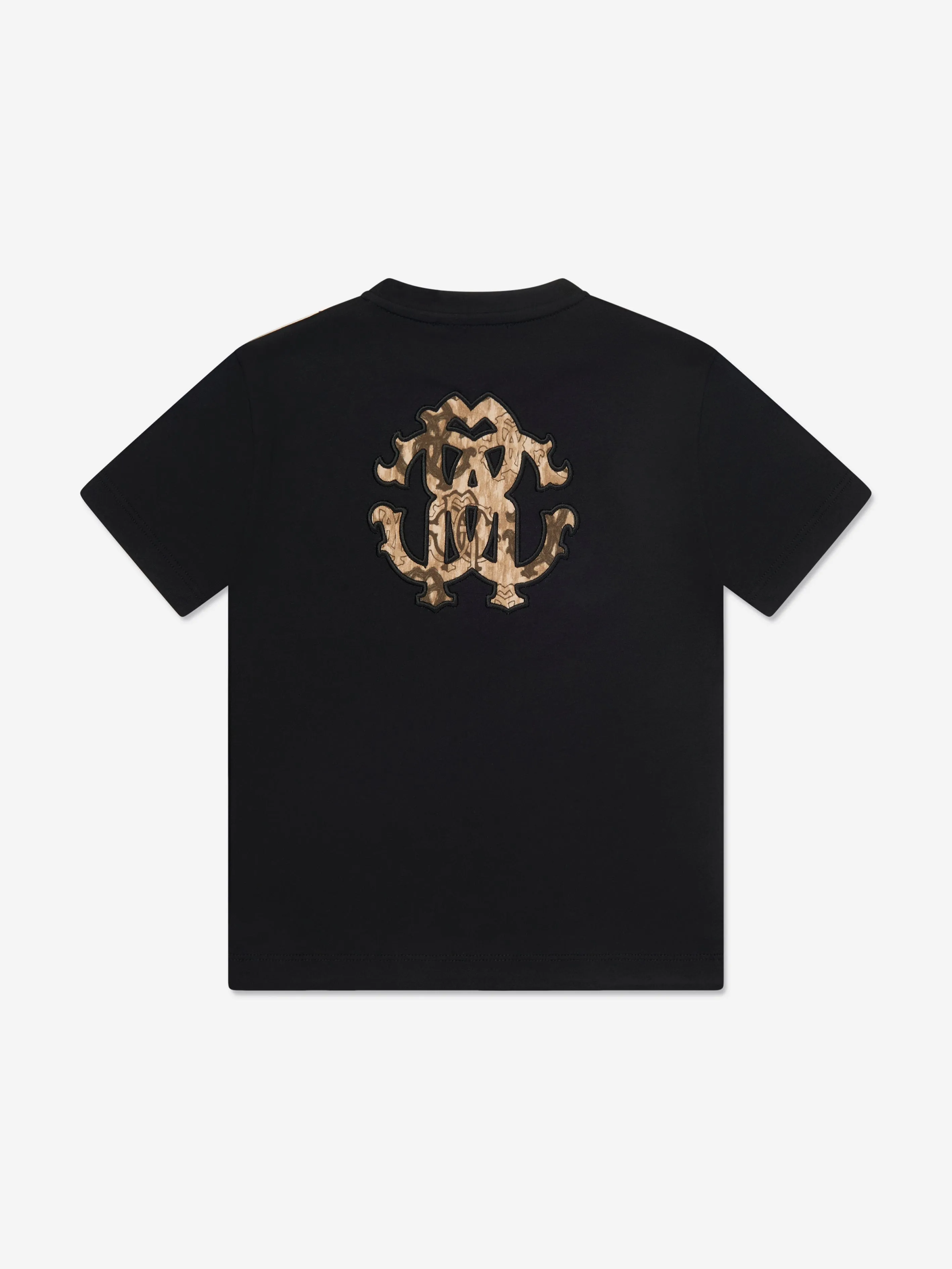 Roberto Cavalli Boys Logo T-Shirt in Black