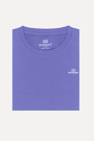 Round Neck - Purple Solid T-Shirts For Men | Ariser
