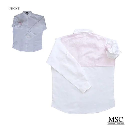 Seersucker Button-Up Cover Up Shirts