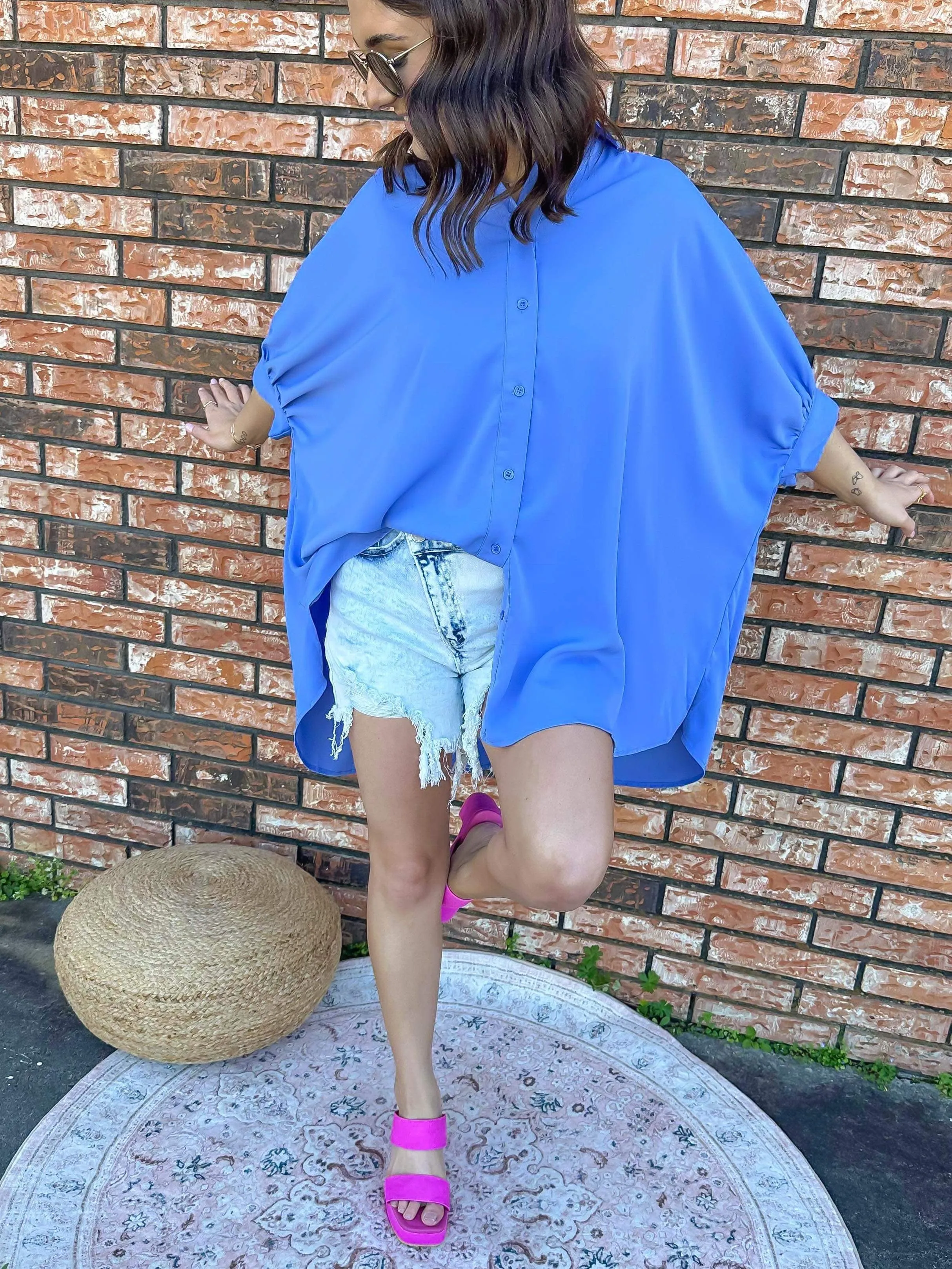 Stay Cool Top Chambray