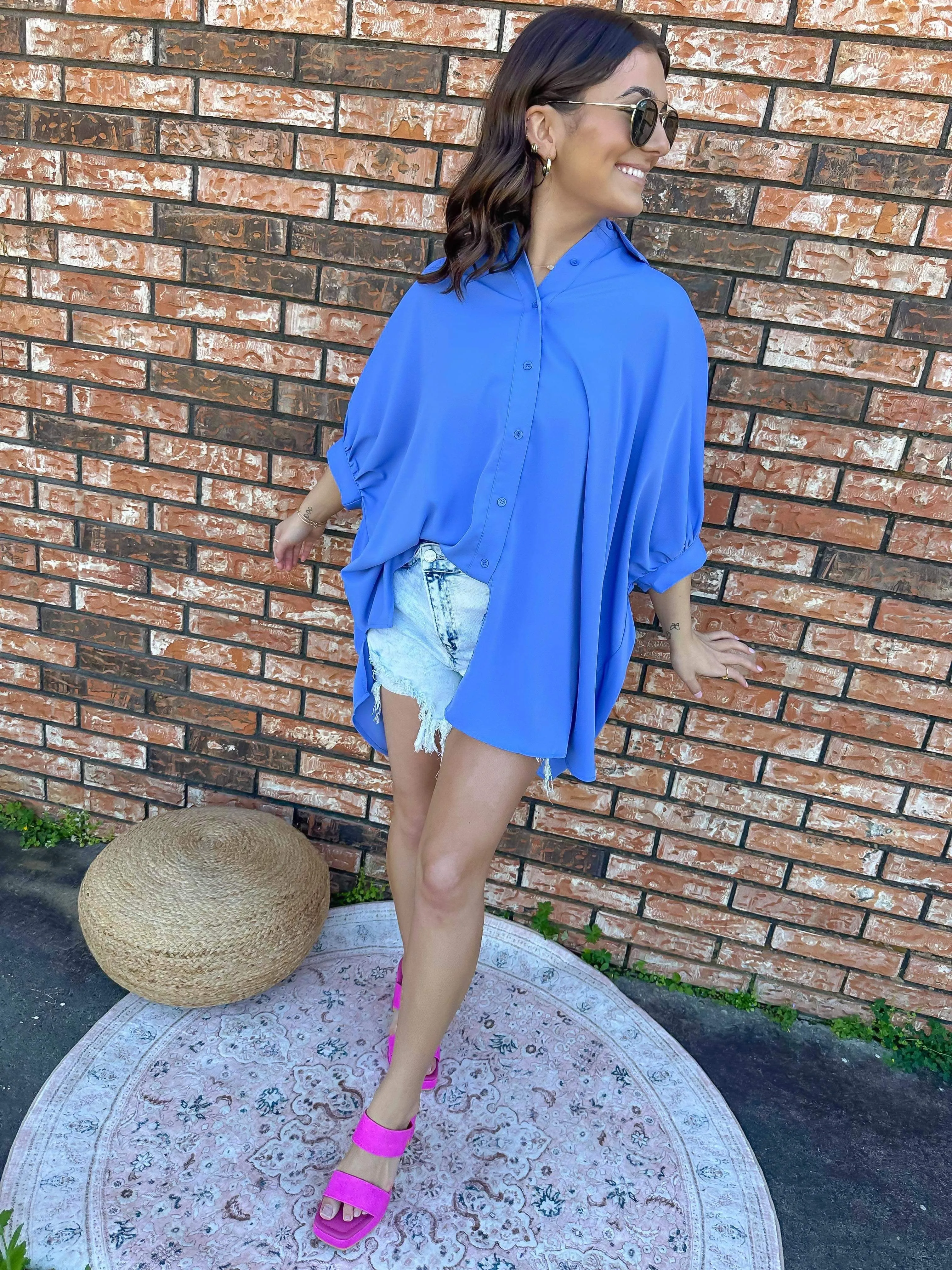 Stay Cool Top Chambray