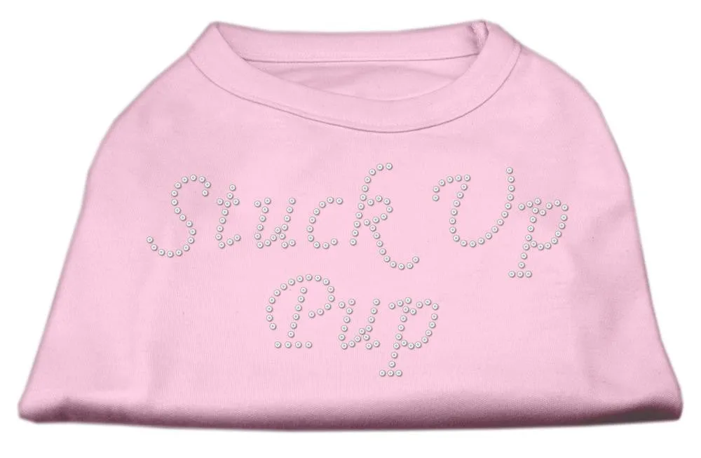 Stuck Up Pup Rhinestone Shirts Light Pink S (10)