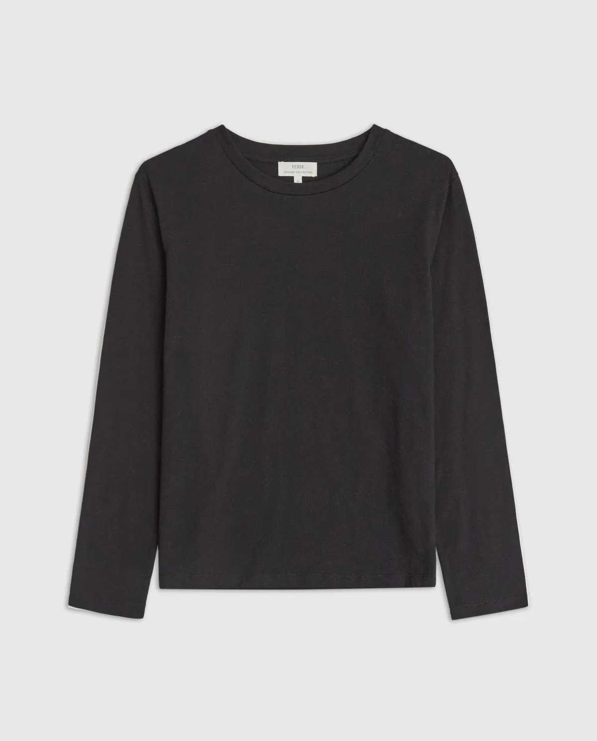 T-shirt nera in cotone organico