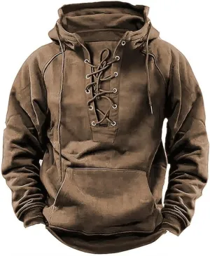 Tactical Hoodies for Men Quarter Zip Pullover Sweatshirts Casual Work Crewneck Sweatshirt Cargo Hoodies Multi Pocket