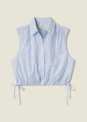 Trovata Ivy Shirt in Blue Coastal Stripe
