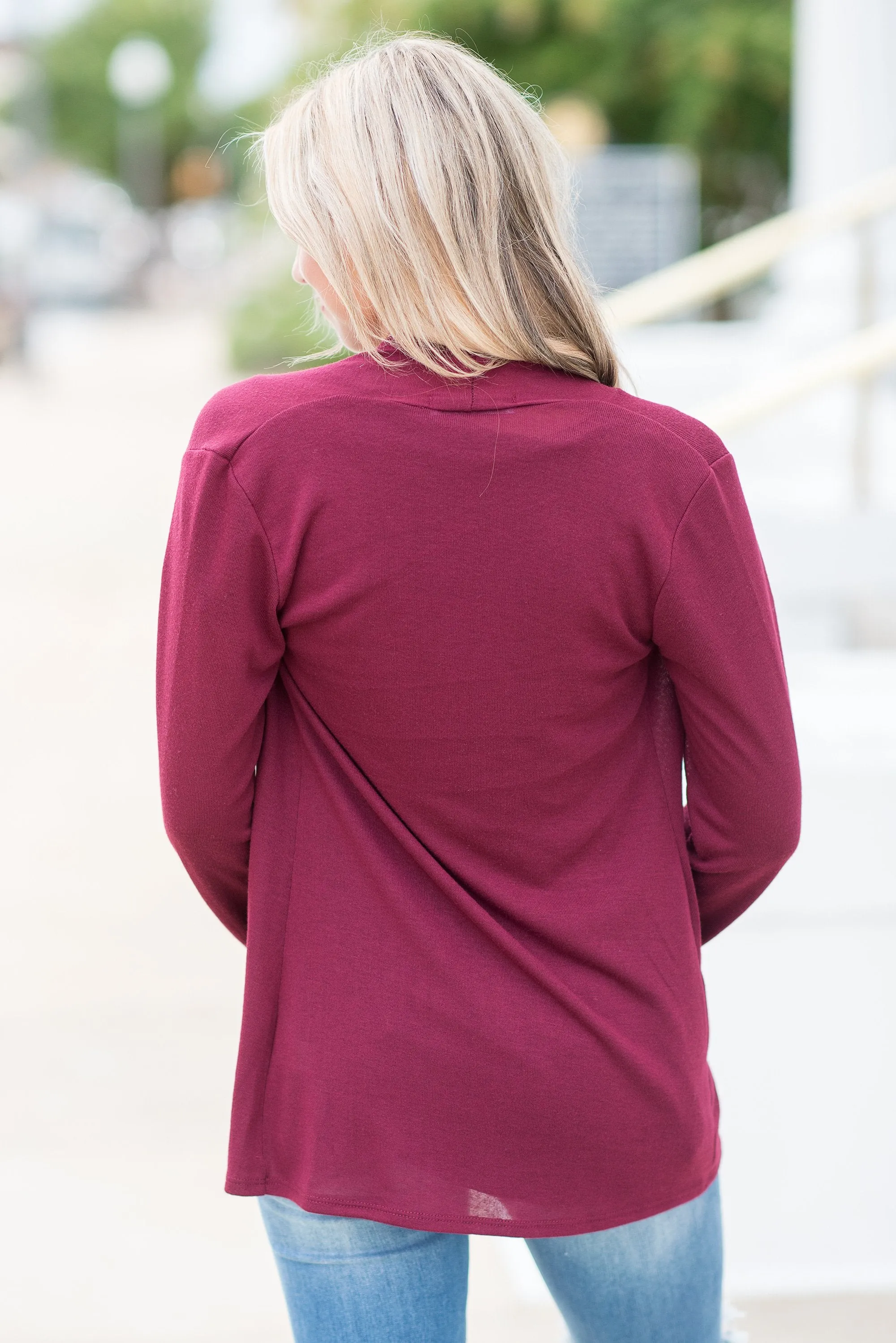 Undeniable Wine Red Classic  Cardigan