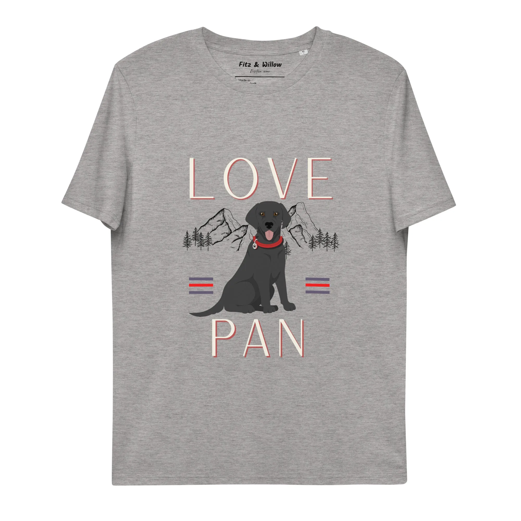 Unisex organic cotton t-shirt Black Labrador