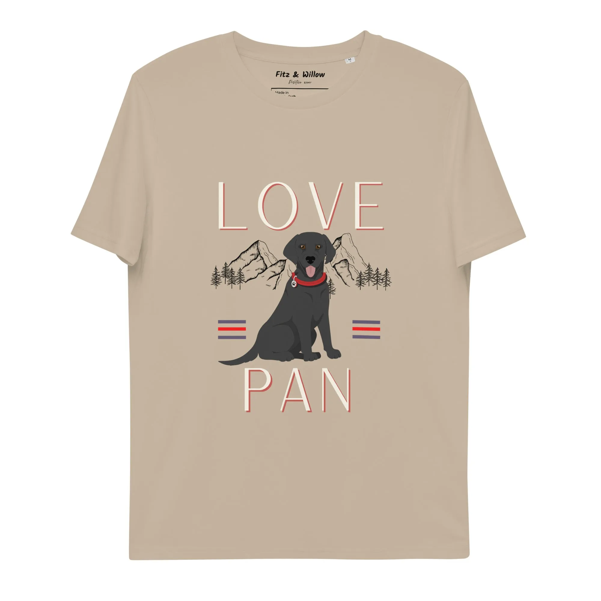 Unisex organic cotton t-shirt Black Labrador