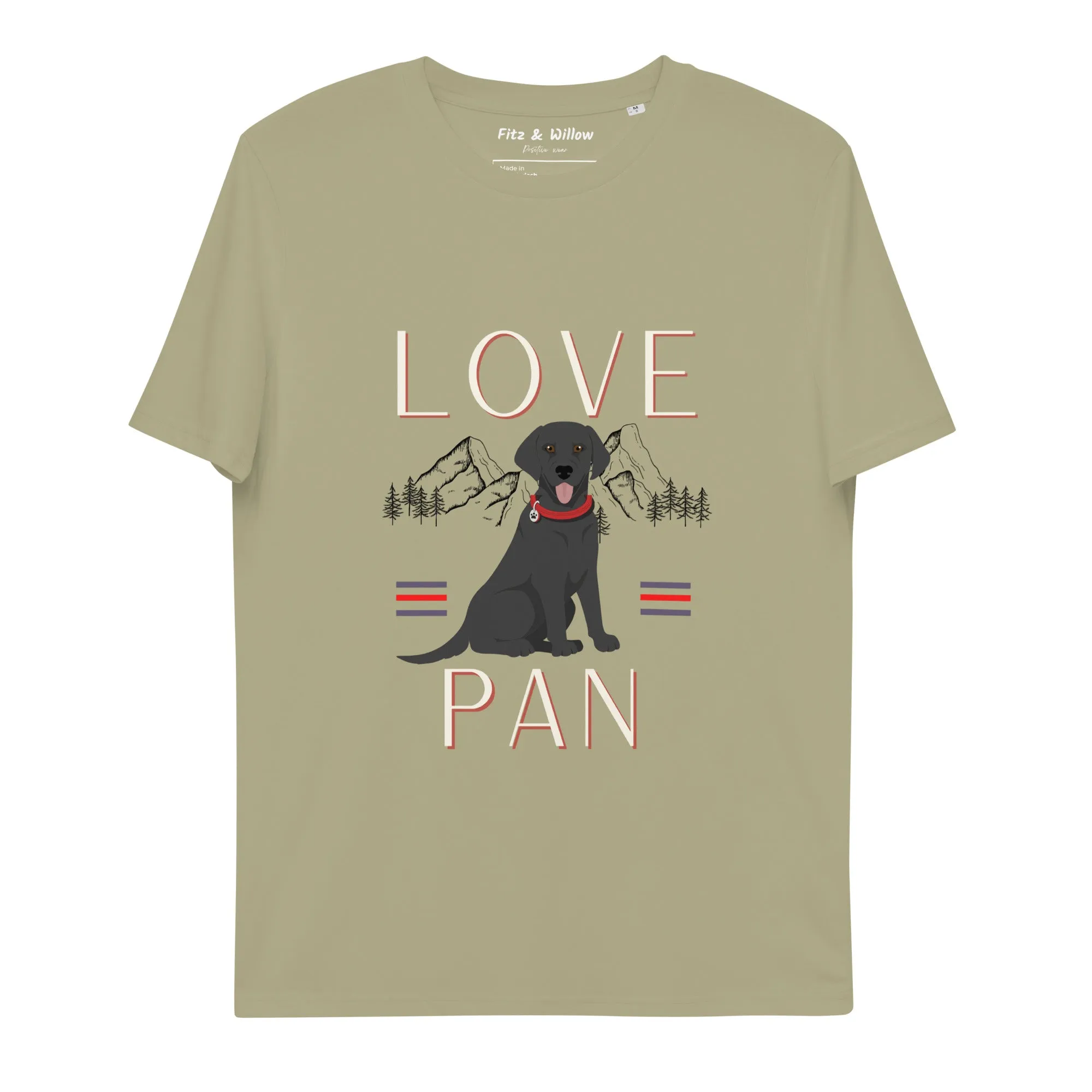 Unisex organic cotton t-shirt Black Labrador