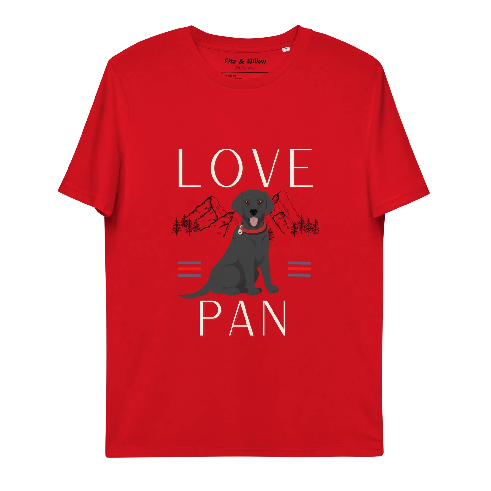 Unisex organic cotton t-shirt Black Labrador