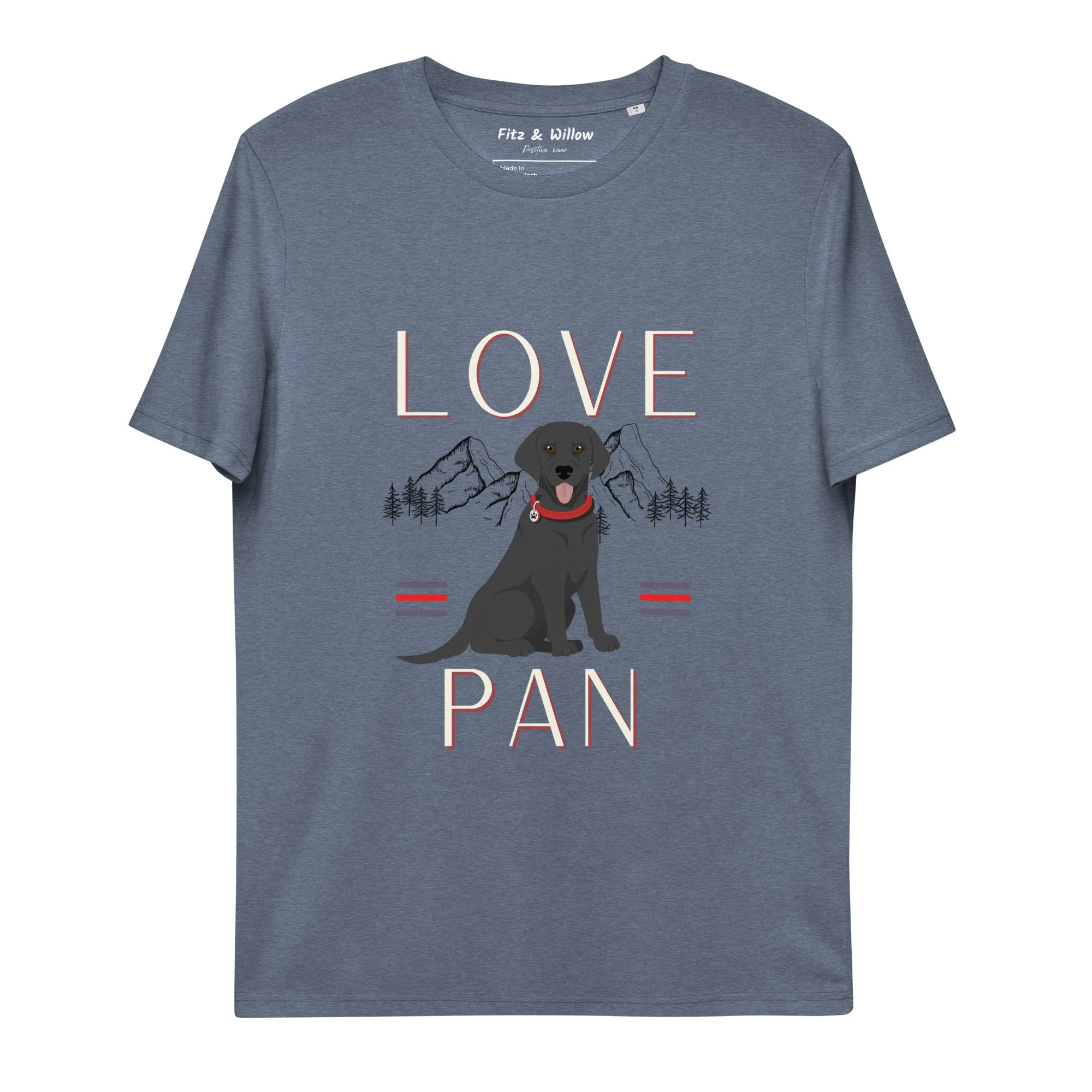 Unisex organic cotton t-shirt Black Labrador