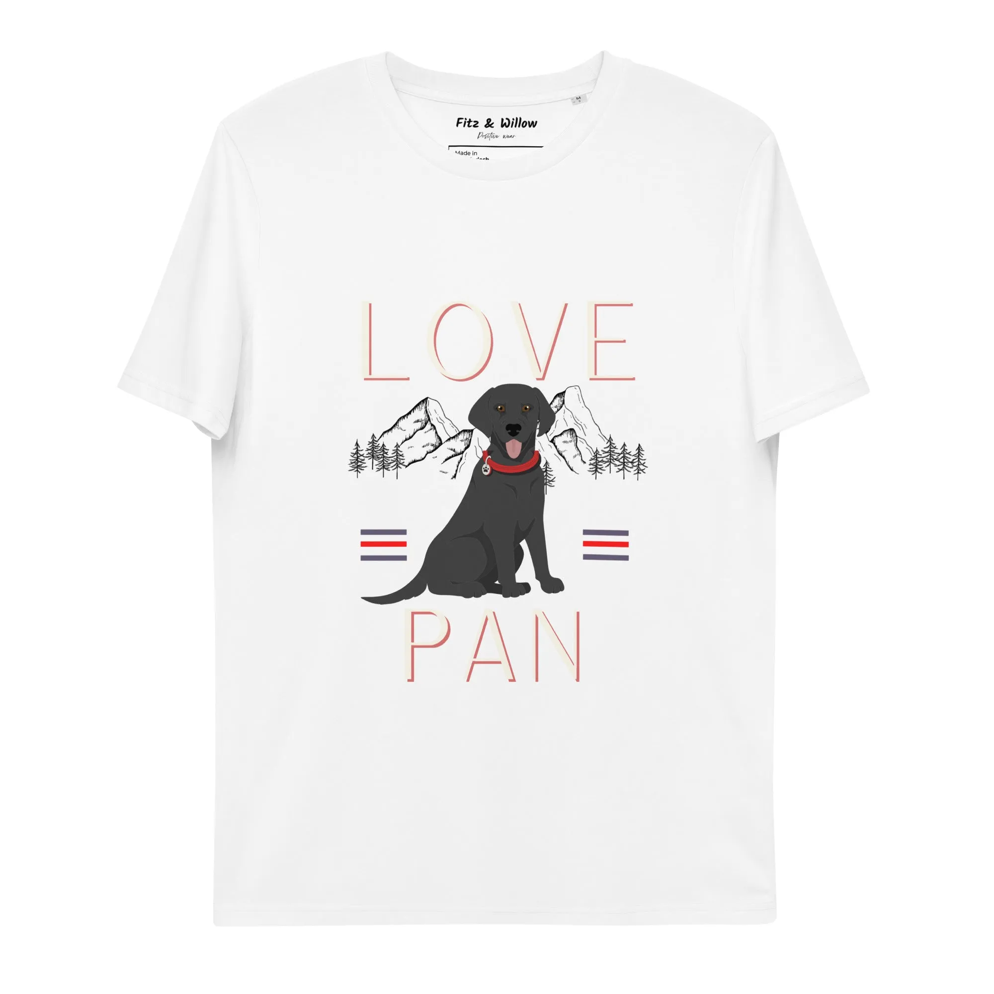 Unisex organic cotton t-shirt Black Labrador
