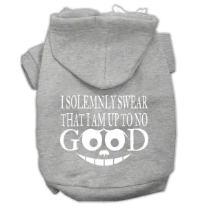 Up To No Good Screen Print Pet Hoodies Grey Size Med (12)
