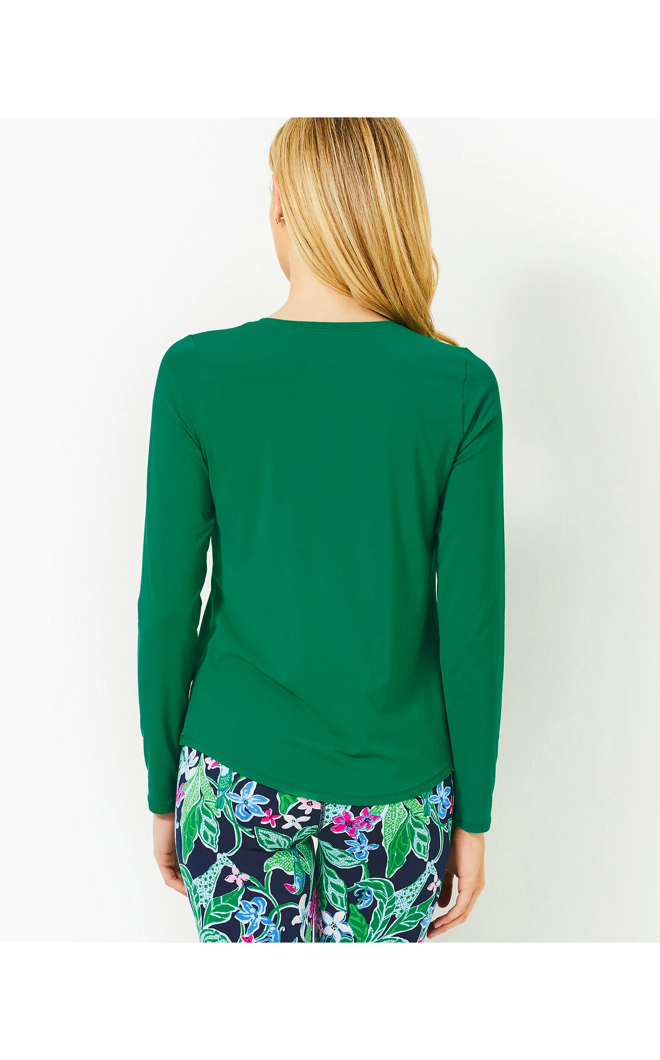 UPF 50  Luxletic Westley Long Sleeve Active Tee Fiddle Leaf Green