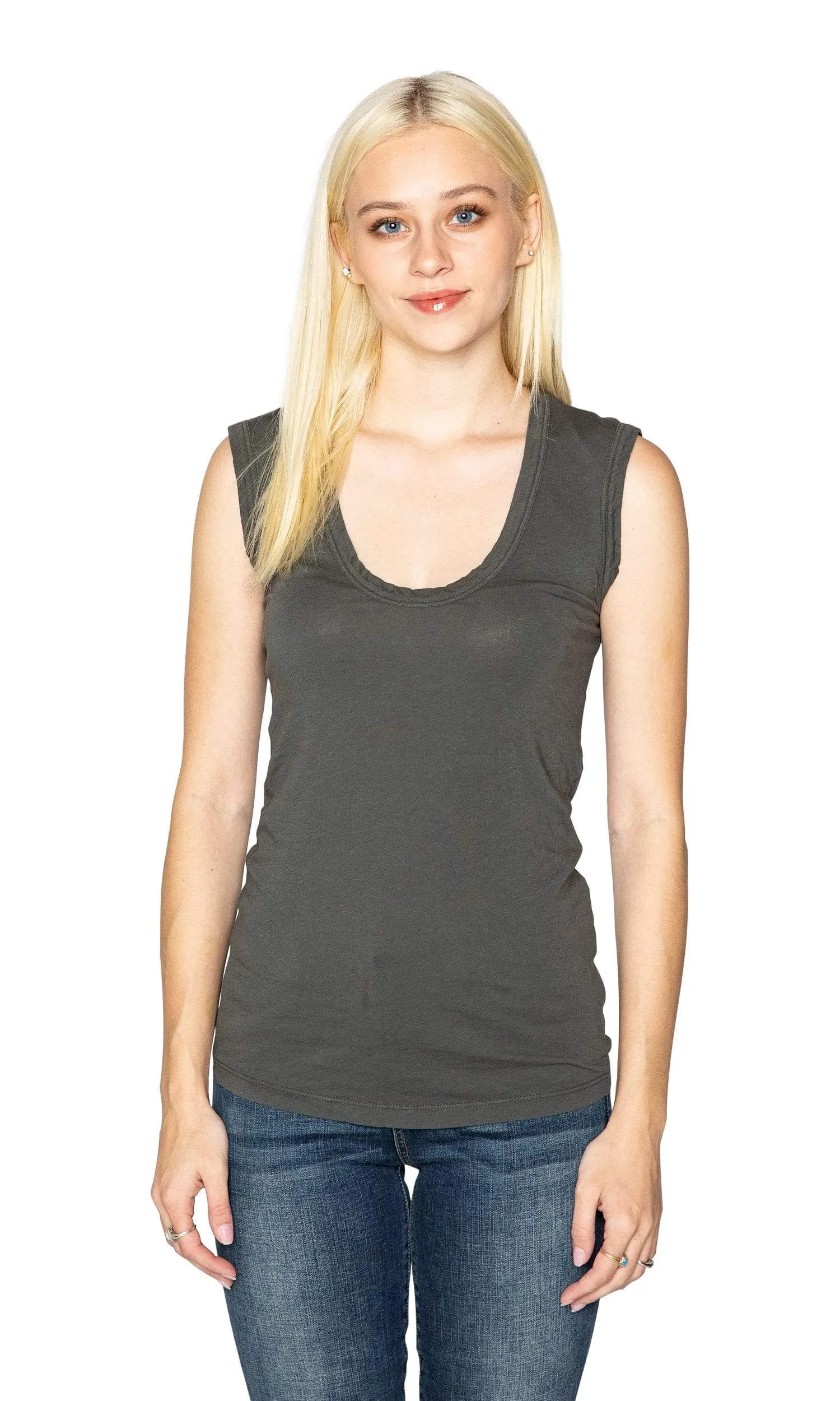Velvet by Graham & Spencer Estina Gauzy Whisper Scoop Tank Top