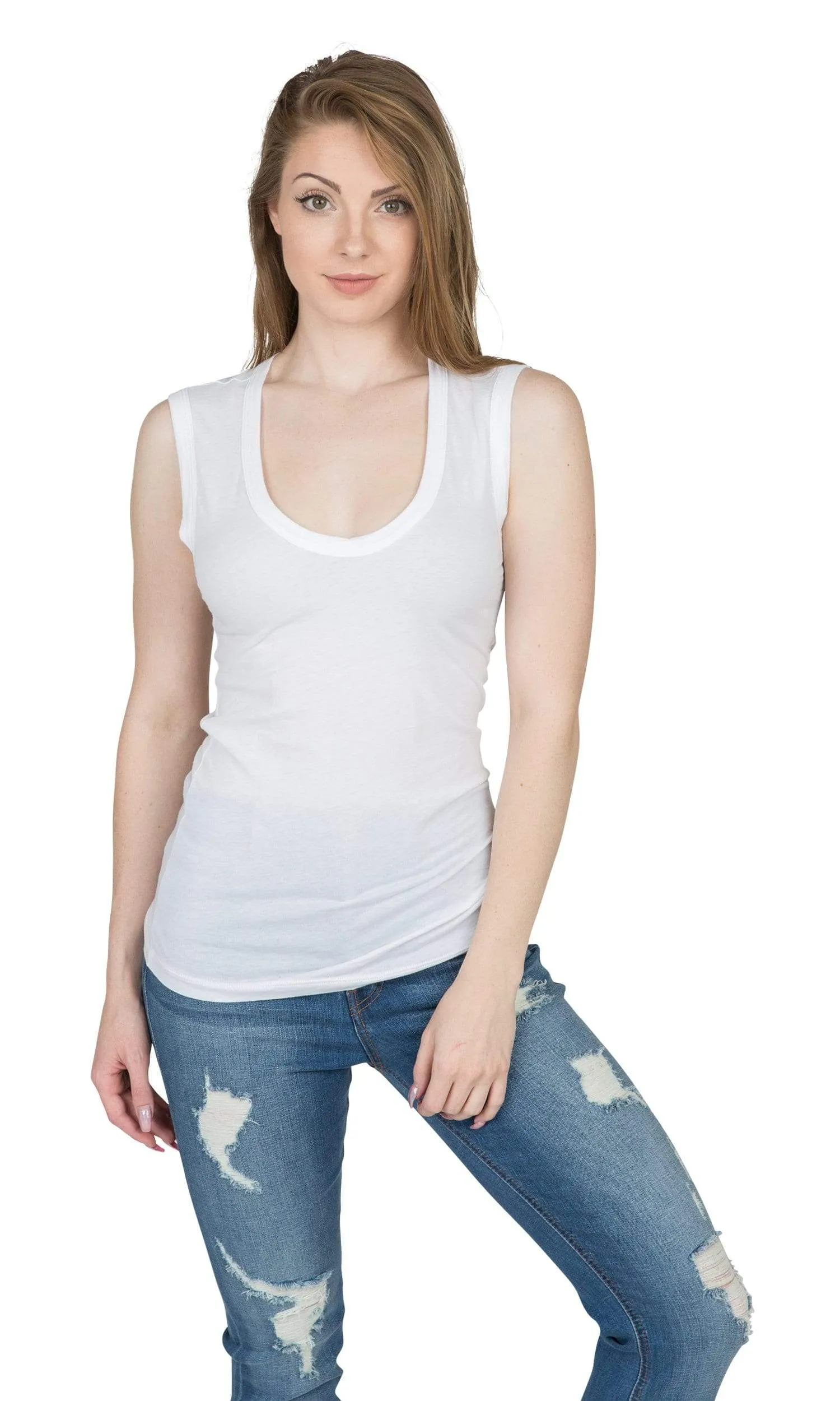 Velvet by Graham & Spencer Estina Gauzy Whisper Scoop Tank Top