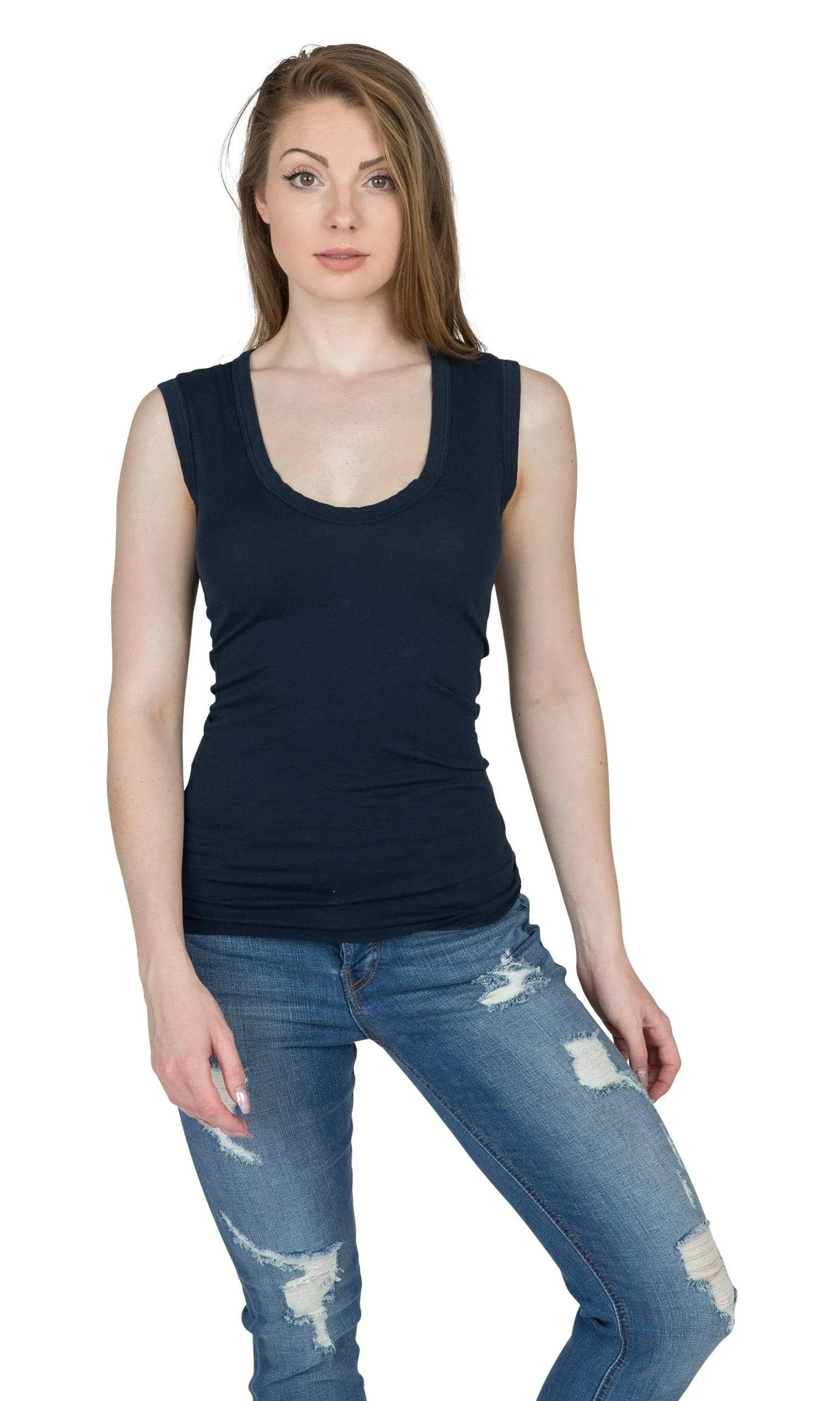 Velvet by Graham & Spencer Estina Gauzy Whisper Scoop Tank Top