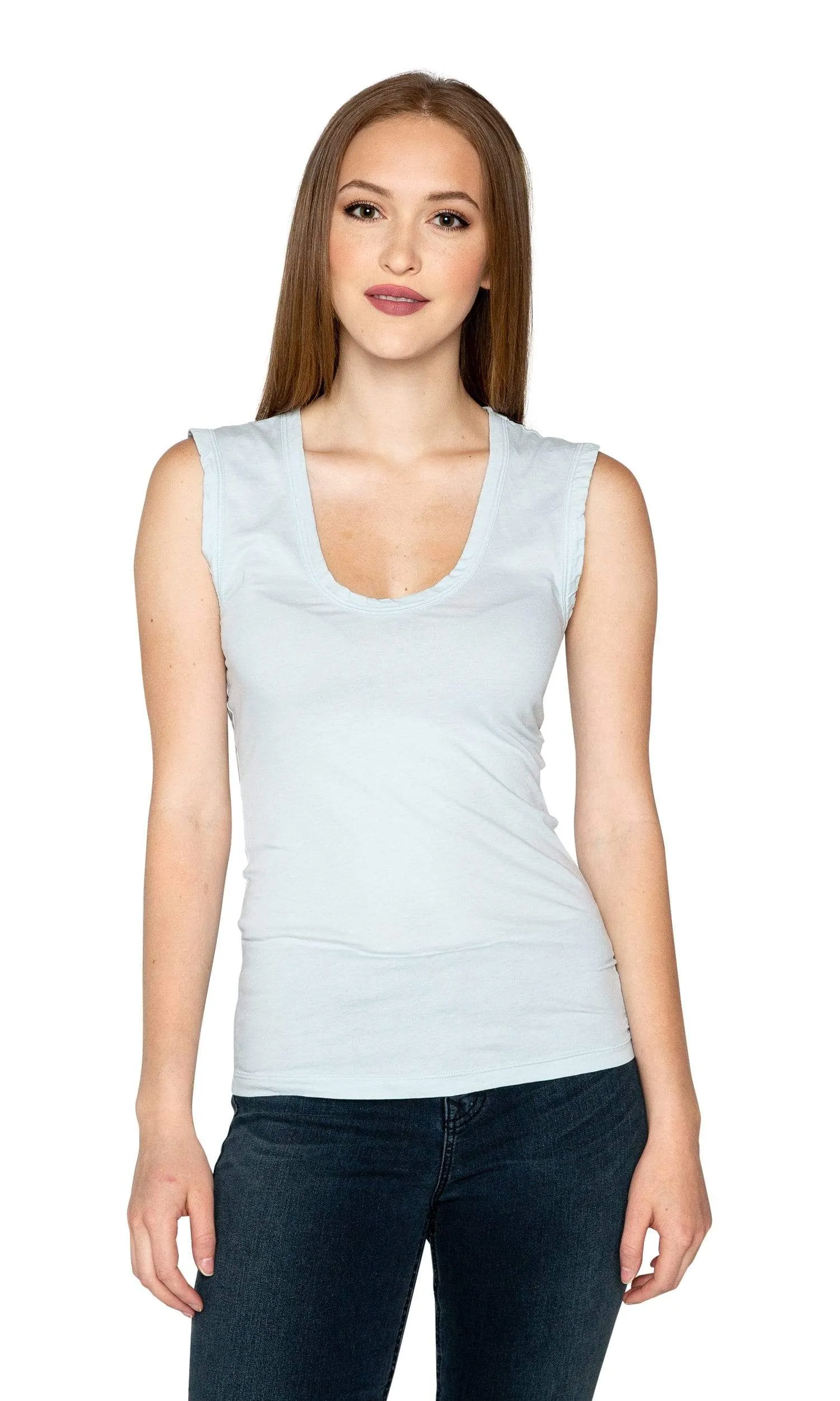 Velvet by Graham & Spencer Estina Gauzy Whisper Scoop Tank Top