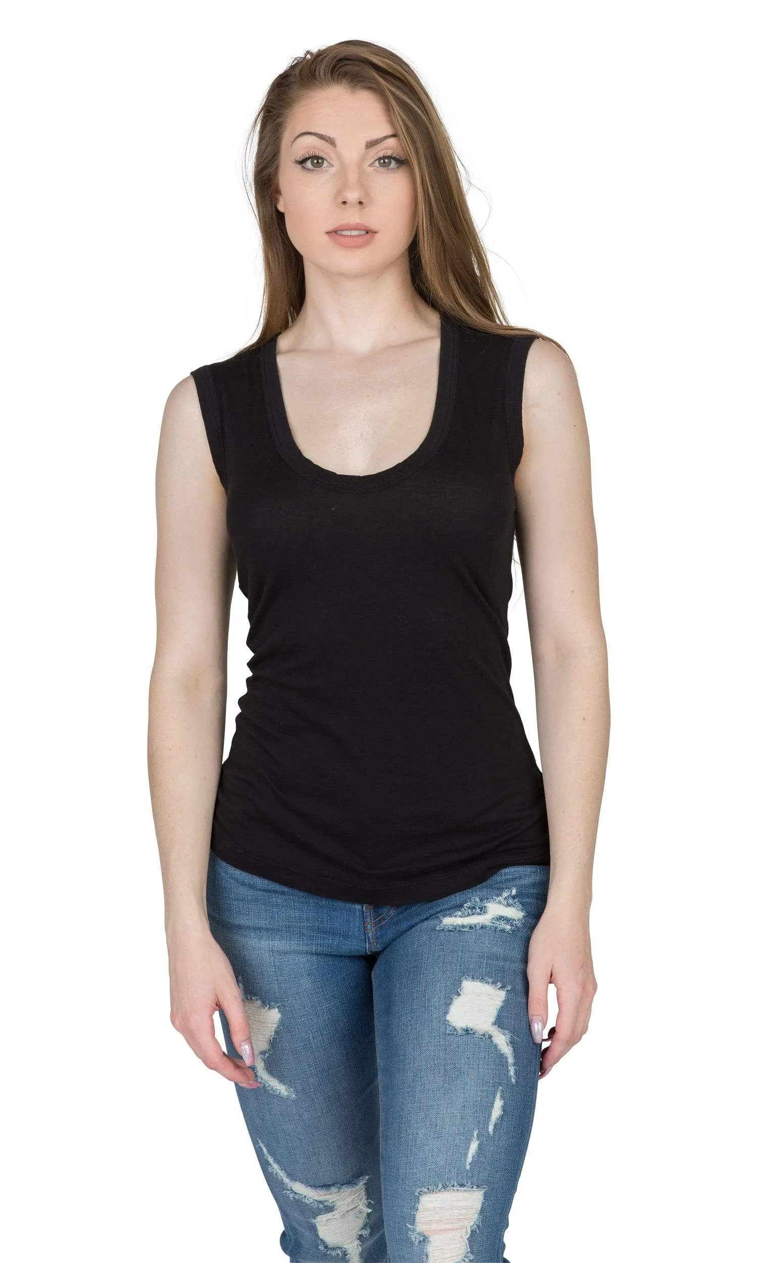 Velvet by Graham & Spencer Estina Gauzy Whisper Scoop Tank Top