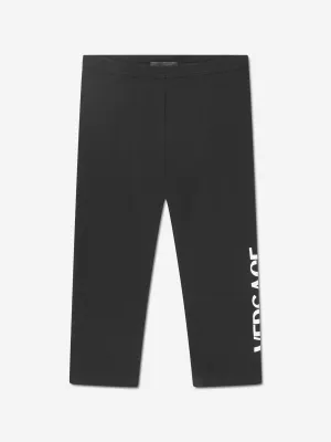 Versace Baby Girls Logo Leggings in Black
