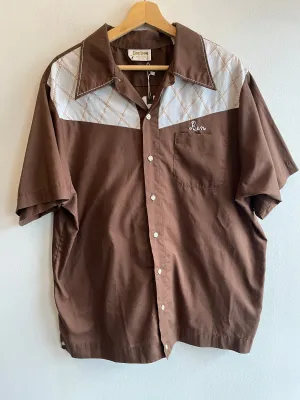 Vintage 1970s Button-Up Bowling Shirt