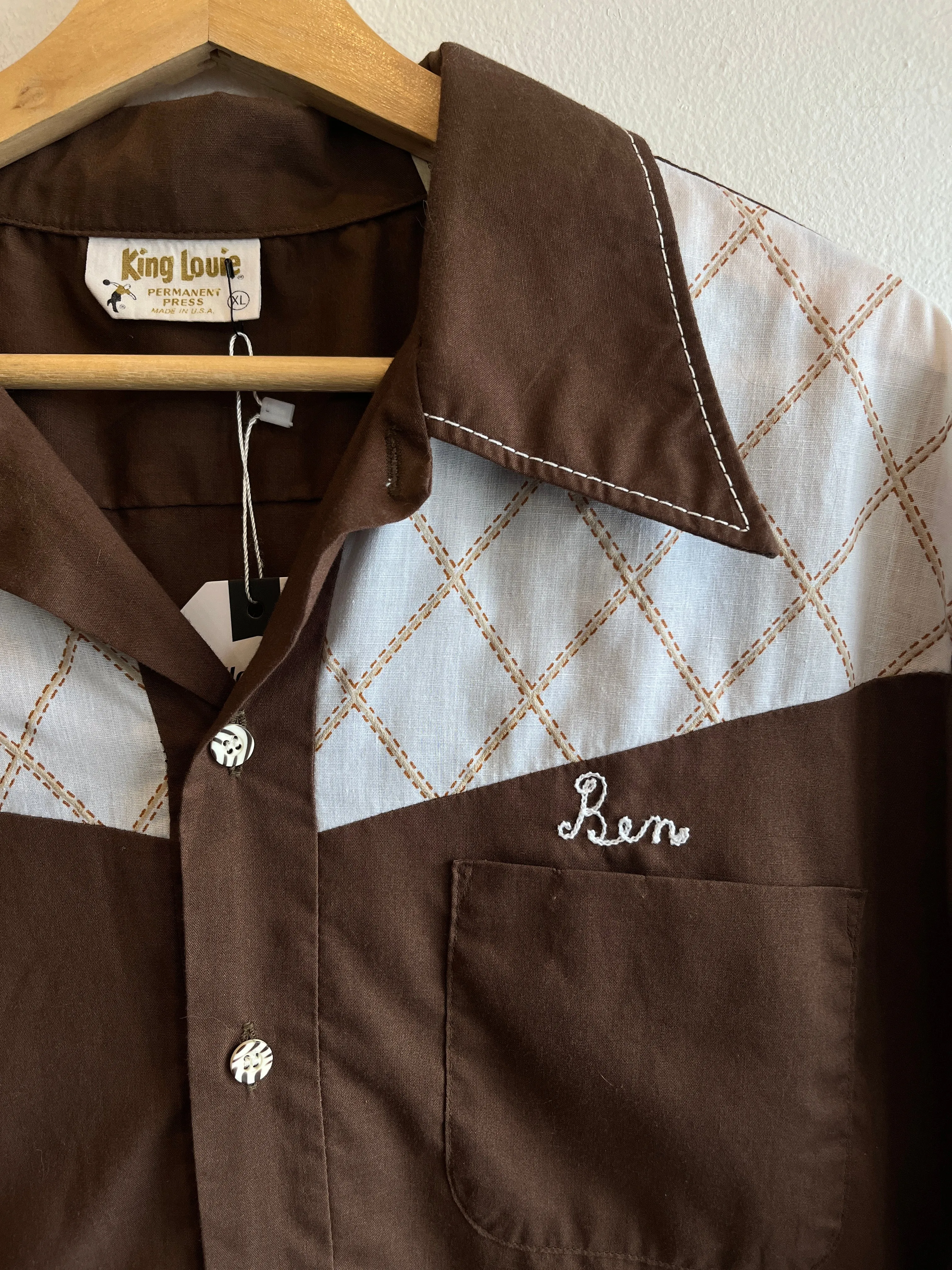 Vintage 1970s Button-Up Bowling Shirt