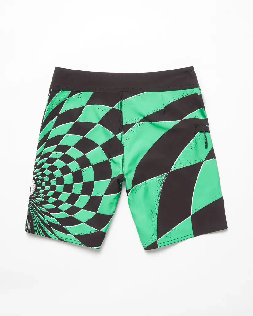 Volcom Kid's Mod Spiral Stone Shield Boardshorts Mint XA423VB8_MNT