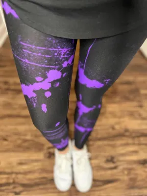 Witchful Thinking - Halloween Leggings: Charcoal Grey Mummy Wrap